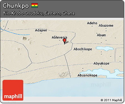 Shaded Relief Panoramic Map of Chunkpo