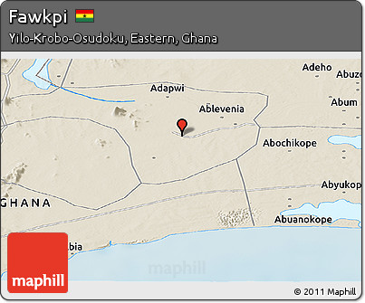 Shaded Relief Panoramic Map of Fawkpi