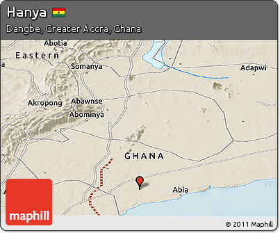 Shaded Relief Panoramic Map of Hanya
