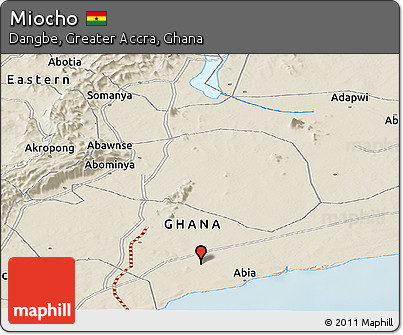 Shaded Relief Panoramic Map of Miocho