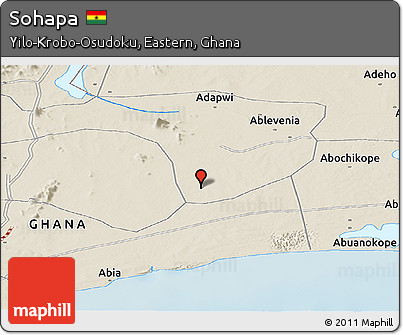 Shaded Relief Panoramic Map of Sohapa