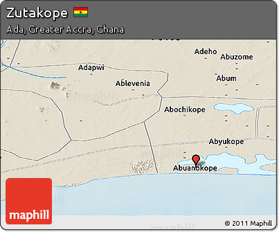 Shaded Relief Panoramic Map of Zutakope