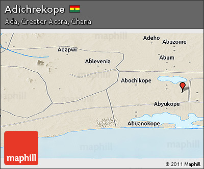 Shaded Relief Panoramic Map of Adichrekope