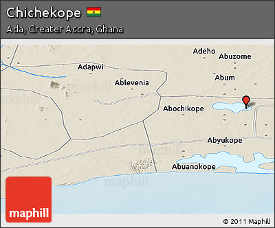Shaded Relief Panoramic Map of Chichekope