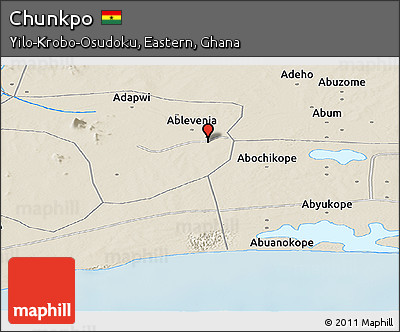 Shaded Relief Panoramic Map of Chunkpo