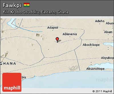 Shaded Relief Panoramic Map of Fawkpi