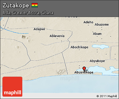 Shaded Relief Panoramic Map of Zutakope