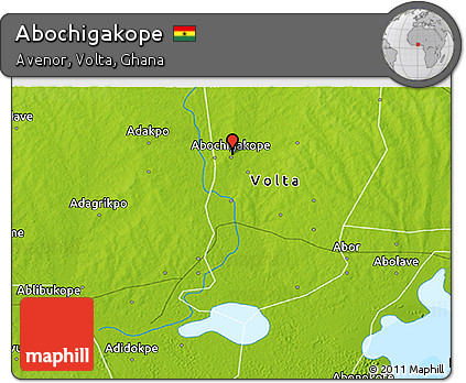 Physical 3D Map of Abochigakope