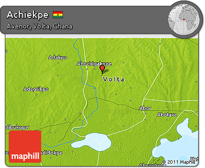 Physical 3D Map of Achiekpe