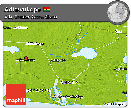 Physical 3D Map of Adiawukope