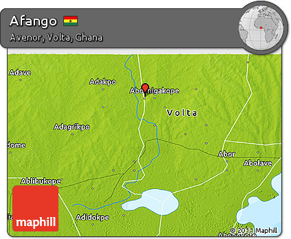 Physical 3D Map of Afango
