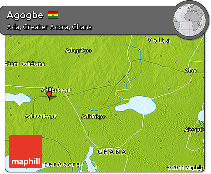 Physical 3D Map of Agogbe