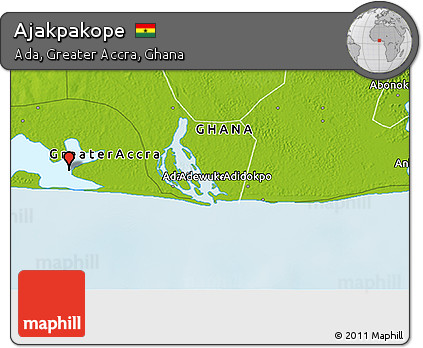 Physical 3D Map of Ajakpakope