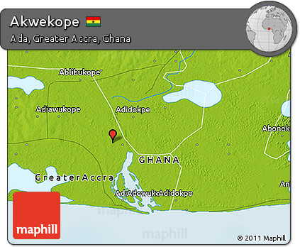Physical 3D Map of Akwekope