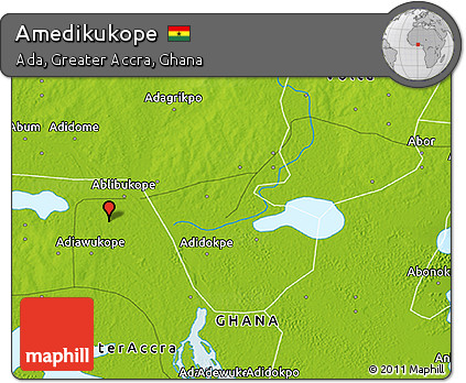 Physical 3D Map of Amedikukope