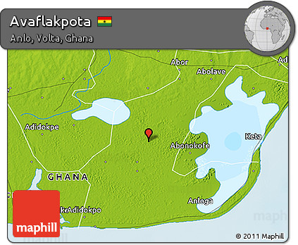 Physical 3D Map of Avaflakpota