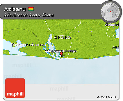 Physical 3D Map of Azizanu