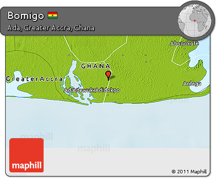 Physical 3D Map of Bomigo