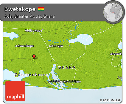 Physical 3D Map of Bwetakope