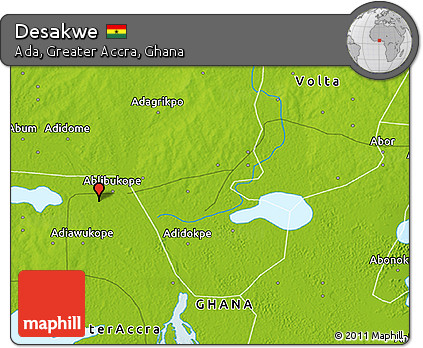 Physical 3D Map of Desakwe