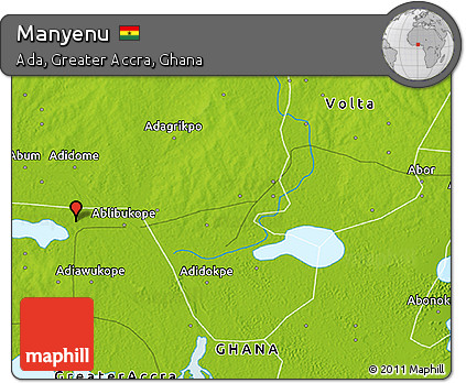 Physical 3D Map of Manyenu