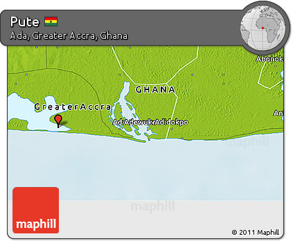Physical 3D Map of Pute