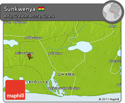 Physical 3D Map of Sunkwenya