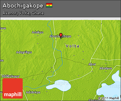 Physical 3D Map of Abochigakope