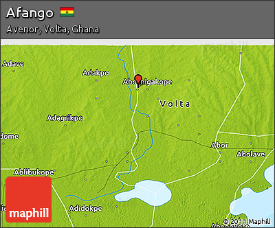 Physical 3D Map of Afango