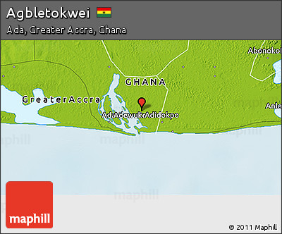 Physical 3D Map of Agbletokwei