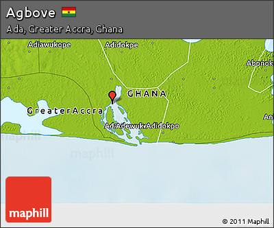 Physical 3D Map of Agbove