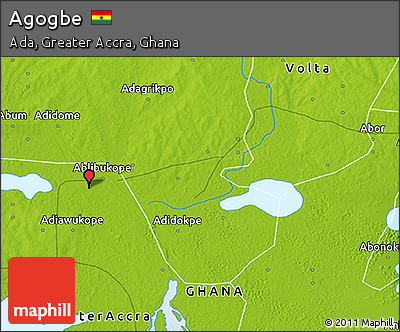 Physical 3D Map of Agogbe