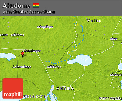 Physical 3D Map of Akudome