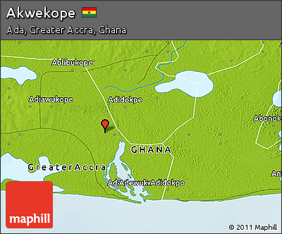 Physical 3D Map of Akwekope