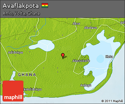 Physical 3D Map of Avaflakpota