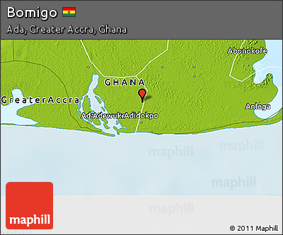 Physical 3D Map of Bomigo