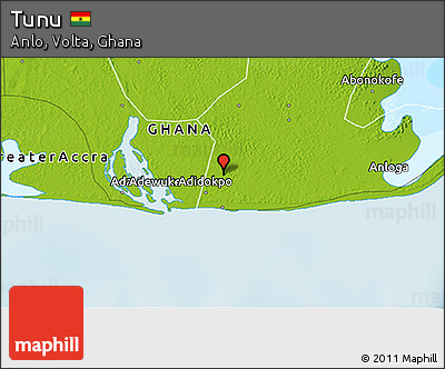 Physical 3D Map of Tunu