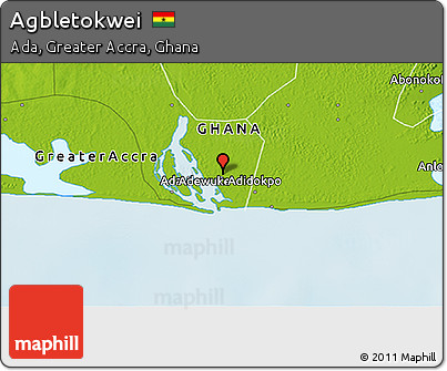 Physical 3D Map of Agbletokwei