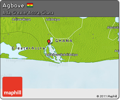 Physical 3D Map of Agbove