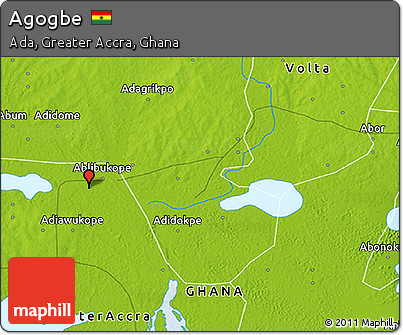 Physical 3D Map of Agogbe