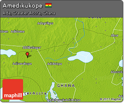 Physical 3D Map of Amedikukope