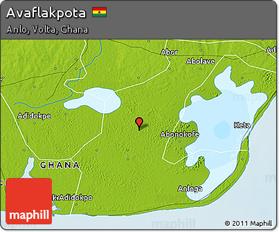 Physical 3D Map of Avaflakpota