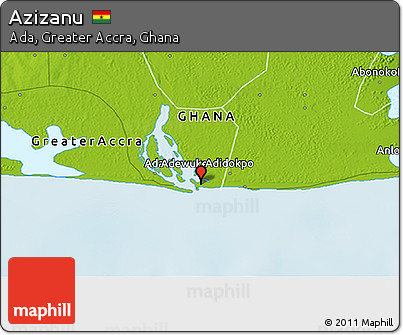 Physical 3D Map of Azizanu