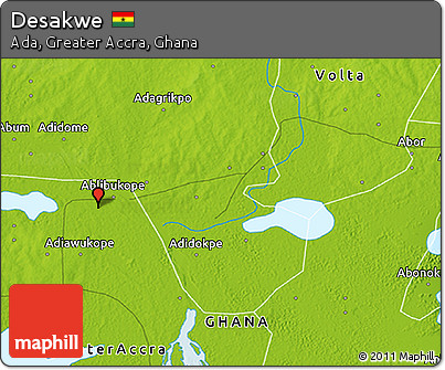 Physical 3D Map of Desakwe