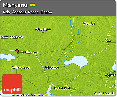 Physical 3D Map of Manyenu