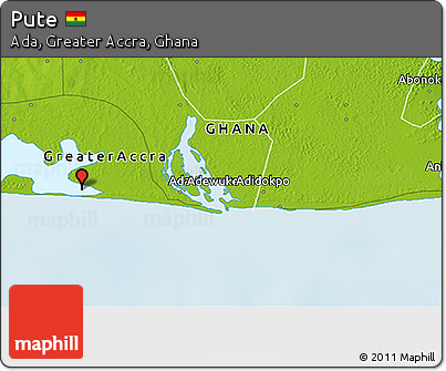 Physical 3D Map of Pute