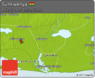 Physical 3D Map of Sunkwenya