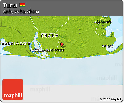 Physical 3D Map of Tunu