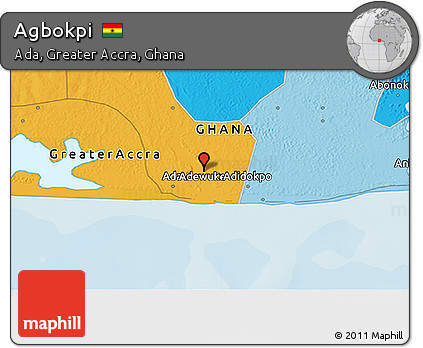 Political 3D Map of Agbokpi