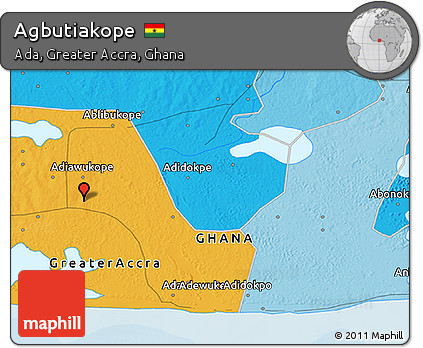 Political 3D Map of Agbutiakope